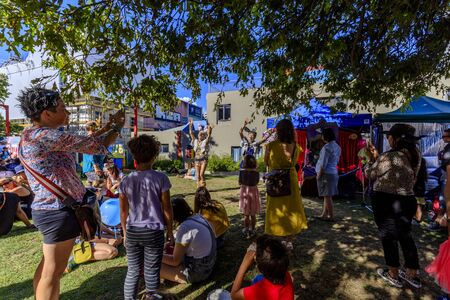 Wellington, New Zealand - March 30, 2019: Kids play area at Cuba Dupa Festival 2019 in Wellington, New Zealand.のeditorial素材
