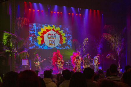 Wellington, New Zealand - March 30, 2019: Fantastic live band Cha Wa at Cuba Dupa Festival 2019 in Wellington, New Zealand.のeditorial素材