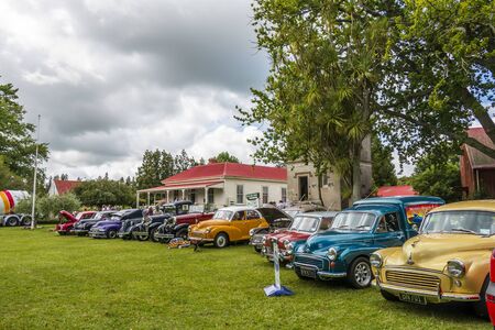 Matamata, New Zealand - February 28, 2016: Olds cars on display at the Firth Tower Museum.のeditorial素材