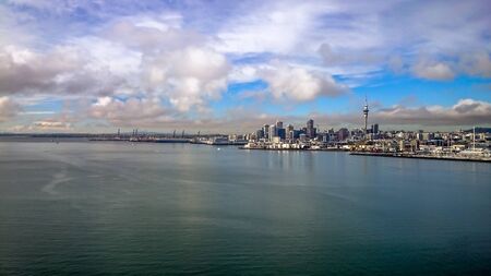 Auckland. New Zealand - June 01: View of Auckland harbour in New Zealand.のeditorial素材