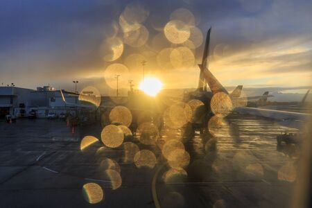 Auckland, New Zealand - January 04, 2019: New Zealand planes at Auckland International Airport, New Zealand.のeditorial素材