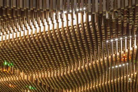 Wellington, New Zealand - September 20, 2019: Roof texture of North Kumutoto installation in...
