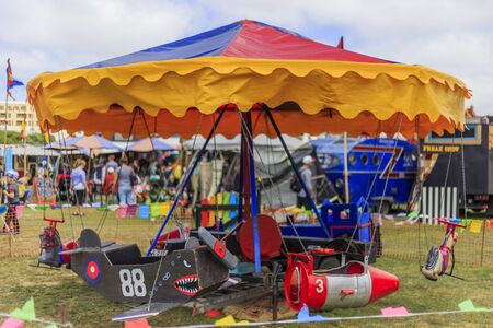 Wellington, New Zealand - December 03, 2017: Game's zone at The Extravaganza Fair in Wellington, New Zealandのeditorial素材