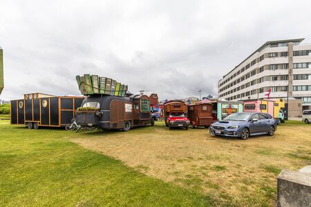 Wellington, New Zealand - December 01, 2019: Gypsy caravan at The Extravaganza Fair in Wellington, New Zealand.のeditorial素材