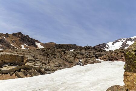 Summer day at Whakapapa skifield on Mount Ruapehu, Tongariro National Park, New Zealand