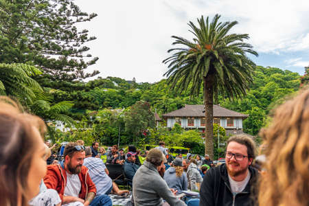 Wellington, New Zealand - January 15, 2020: Free public event, Gardens Magic - New Zealand artists...