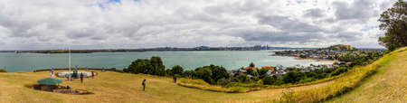 Auckland, New Zealand - January 09, 2020: People enjoying a summer day at North Head Devonport, New Zealand.のeditorial素材