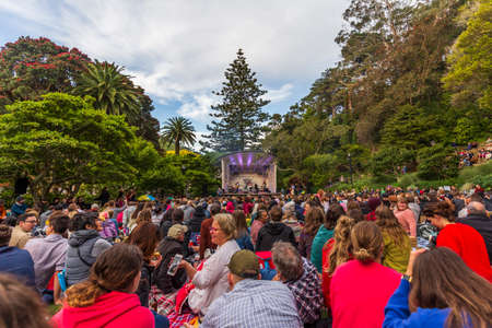 Wellington, New Zealand - January 15, 2020: Free public event, Gardens Magic - New Zealand artists...