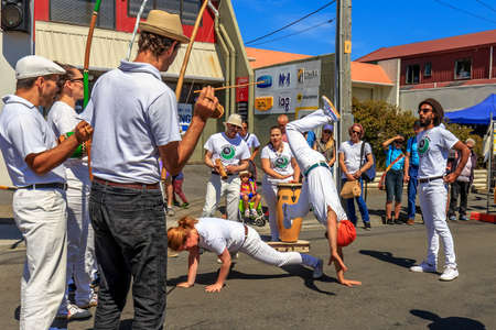 Wellington, New Zealand - March 03, 2019: Pop-up dances and live music at  Newtown Vintage Market in Wellington, New Zealand.のeditorial素材