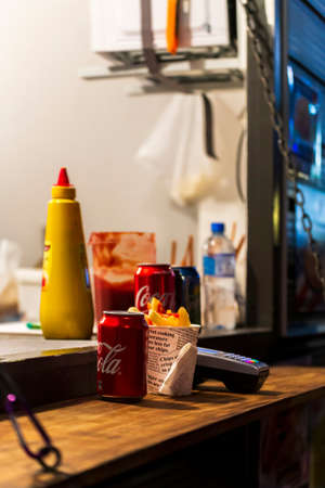 Wellington, New Zealand - February 17, 2018: Street truck at the Wellington Chinese New Year Festival in New Zealand.のeditorial素材