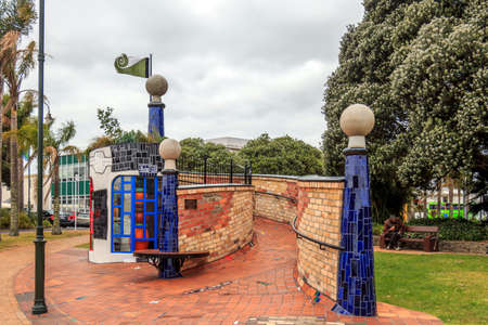 Whangarei, New Zealand - November 29, 2019: Te Kakano (The seed), a Friedensreich Hundertwasser piece of sculptural architecture in Whangarei, New Zealand.のeditorial素材