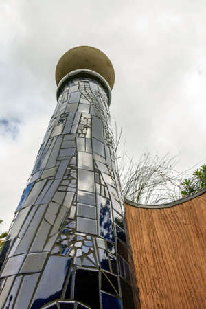 Whangarei, New Zealand - November 29, 2019: Te Kakano (The seed), a Friedensreich Hundertwasser piece of sculptural architecture in Whangarei, New Zealand.のeditorial素材