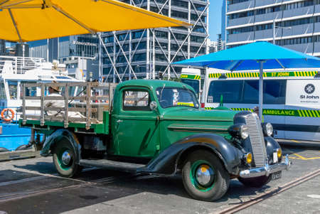 Auckland, New Zealand - January 26, 2015: 175th Auckland Anniversary Celebration display on Queen Street in New Zealand.のeditorial素材