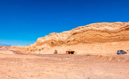 Parking are of Dunes of Moon Valley in Atacama Desert, Chileの写真素材