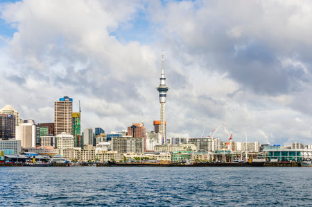 Auckland, New Zealand - May 30, 2017: Obelisk on One tree Hill in Auckland, New Zealand.のeditorial素材