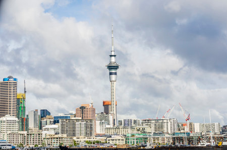Auckland, New Zealand - May 30, 2017: Obelisk on One tree Hill in Auckland, New Zealand.のeditorial素材