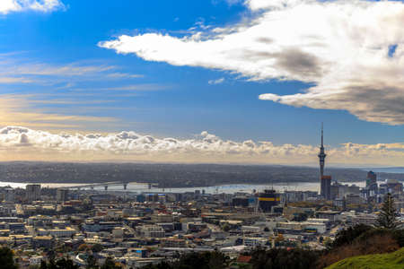 Auckland, New Zealand - May 27, 2017: View of Auckland, New Zealand from Mount Edenのeditorial素材