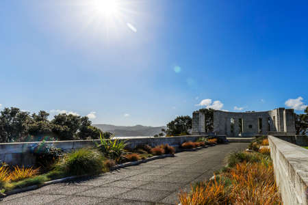 Wellington, New Zealand - September 29, 2018: Remains of Fort Dorset in Wellington, New Zealand