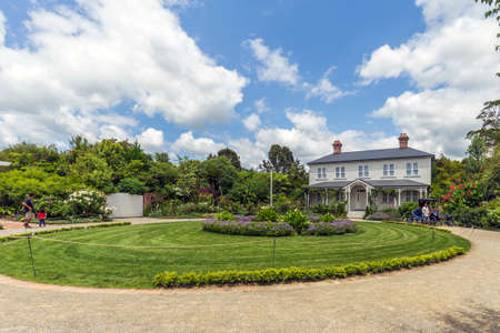 Hamilton, New Zealand - December 24, 2019: Mansfield Garden in Hamilton Gardens, New Zealandのeditorial素材