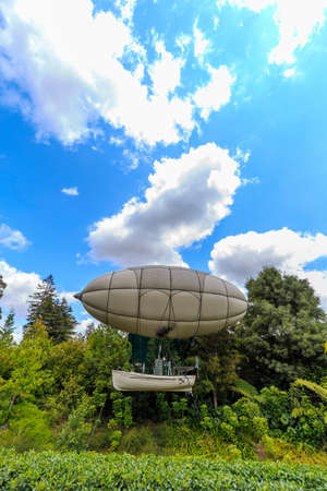 Hamilton, New Zealand - December 24, 2019: The Huddleston Airship at the Concept Garden in Hamilton Gardens, New Zealandのeditorial素材