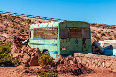 Atacama Desert, Chile - September 29, 2016: Tour group visiting The Moon Valle at San Pedro de Atacamaのeditorial素材