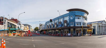 Auckland, New Zealand - June 15, 2020: View of Upper Queen Street in Auckland, New Zealand - Construction around.のeditorial素材