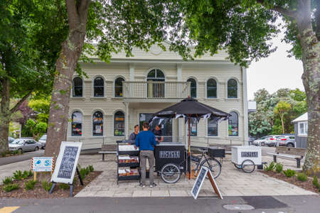 Greytown, New Zealand - January 19, 2020: People enjoying the beautiful day in Greytown, New Zealandのeditorial素材