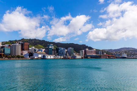 Wellington, New Zealand - December 12, 2020: View of Wellington waterfront in New Zealandのeditorial素材
