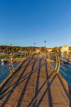 ValparaÃ­so Region, Chile - August 12, 2019: People enjoying the sunset in ViÃ±a del Mar, Chile.のeditorial素材
