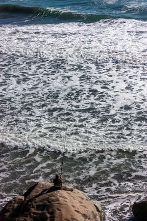 ValparaÃ­so Region, Chile - August 12, 2019: People enjoying the sunset in ViÃ±a del Mar, Chile.のeditorial素材