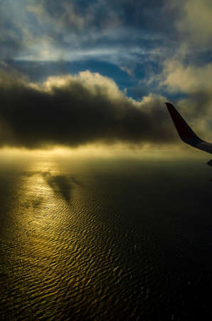 Beautiful view of cloudscape from the airplaneの写真素材
