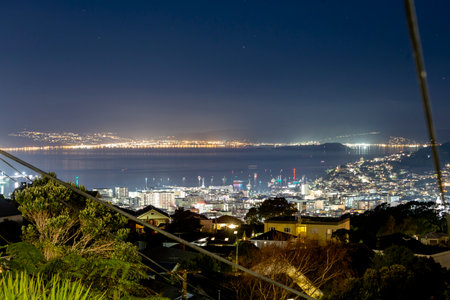Wellington, New Zealand - June 30, 2019: Matariki fireworks. View from Brooklyn in Wellington, New Zealandのeditorial素材