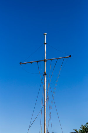 Old mast structure on Petone waterfront in Wellington, New Zealand