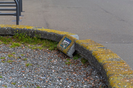 Wellington, New Zealand - September 10, 2022: Broken stone on Oriental Parade in Wellington, New Zealandのeditorial素材