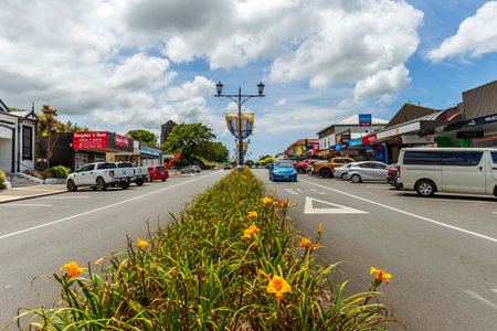 Waihi, New Zealand - January 01, 2023: View of Seddon Street in Waihi, New Zealandのeditorial素材