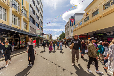 Wellington, New Zealand - March 25, 2023: Visitors to Cuba Dupa Festival 2023 in Wellington, New Zealandのeditorial素材