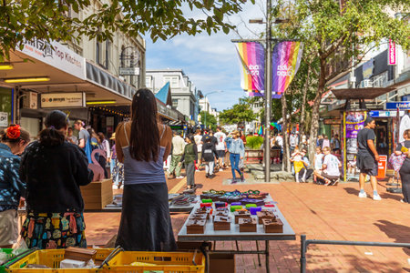 Wellington, New Zealand - March 25, 2023: Visitors to Cuba Dupa Festival 2023 in Wellington, New Zealandのeditorial素材