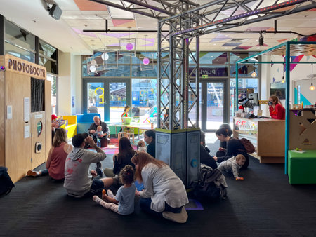 Wellington, New Zealand - May 02, 2023: Baby Rock & Rhyme Activity at Capital E, Fostering Early Learning and Joyful Bondsのeditorial素材