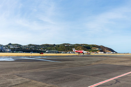 Wellington, New Zealand - March 10, 2024: Air Ambulance Plane Showcased at the Life Flight Open Day 2024のeditorial素材