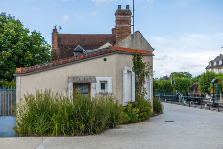 A charming small house by the canal in Montargis, Franceのeditorial素材