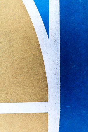 Abstract Geometric Composition of Colorful Textured Surface with Curved Lines