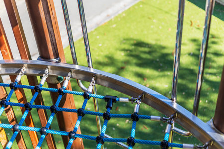 Playground Climbing Net with Metal Structureの写真素材