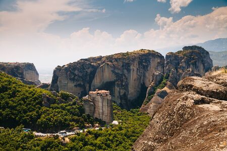 Meteora Monasteries is one of the largest and most important complexes of Greek Orthodox monasteries in Greeceの写真素材