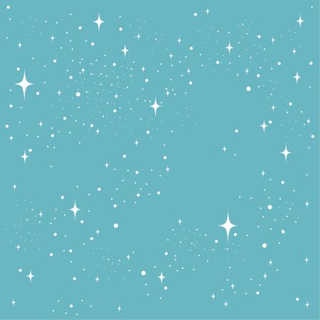 The illustration. Seamless texture of the night sky. The white stars on a blue background.のイラスト素材