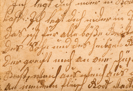Fragment of an old handwritten letter. It was written in 1820