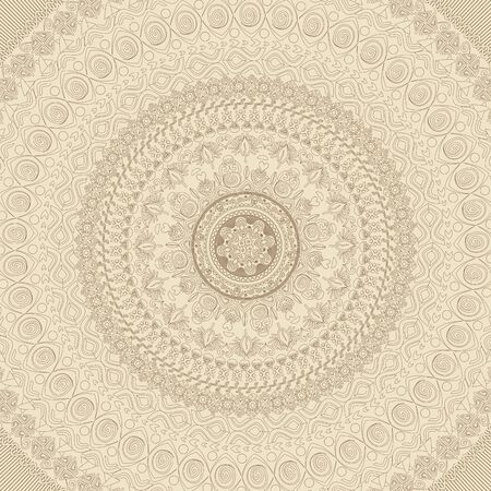 Illustration of mandala. Round pattern, oriental styleのイラスト素材