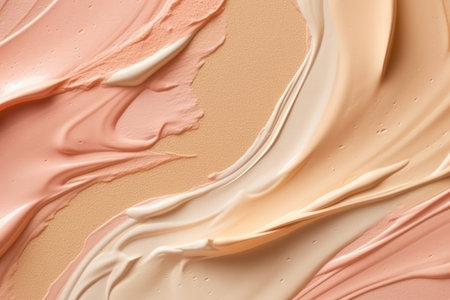 Liquid foundation texture as background, closeup of cosmetic makeup products.の素材