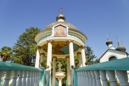 Vodolatskii the dome of the rotunda in the Church of the Holy Trinity in the village of Adler. Russiaの写真素材