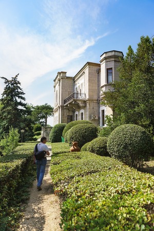 Koreiz, Yalta, Crimea, Russia-September 13, 2018: Landscape design of the Park of the Palace of...