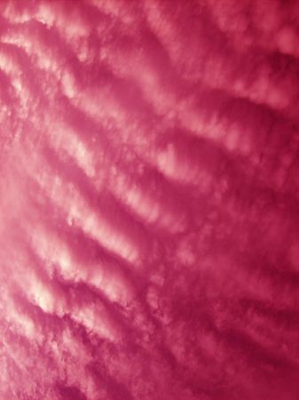 Pink sky with cloudsの写真素材